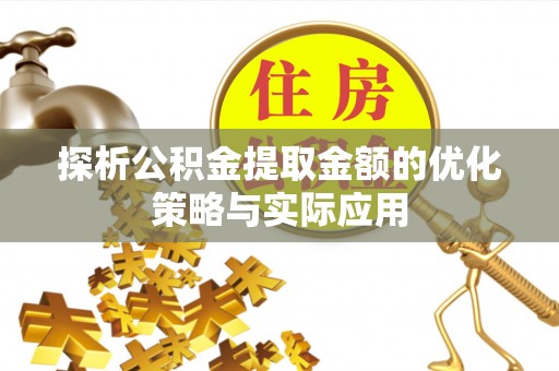 聂拉木探析公积金提取金额的优化策略与实际应用