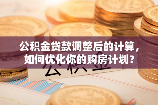 聂拉木公积金贷款调整后的计算，如何优化你的购房计划？