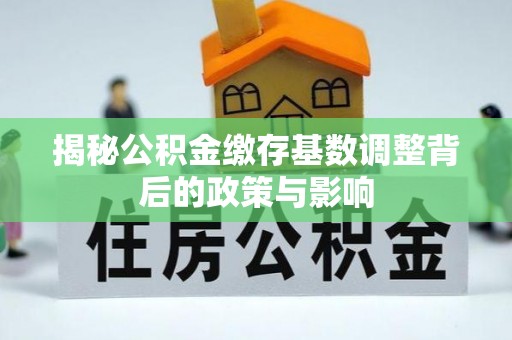 聂拉木揭秘公积金缴存基数调整背后的政策与影响