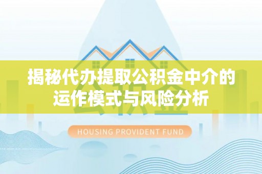 聂拉木揭秘代办提取公积金中介的运作模式与风险分析