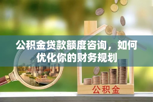 聂拉木公积金贷款额度咨询，如何优化你的财务规划