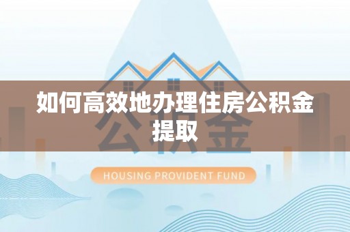聂拉木如何高效地办理住房公积金提取